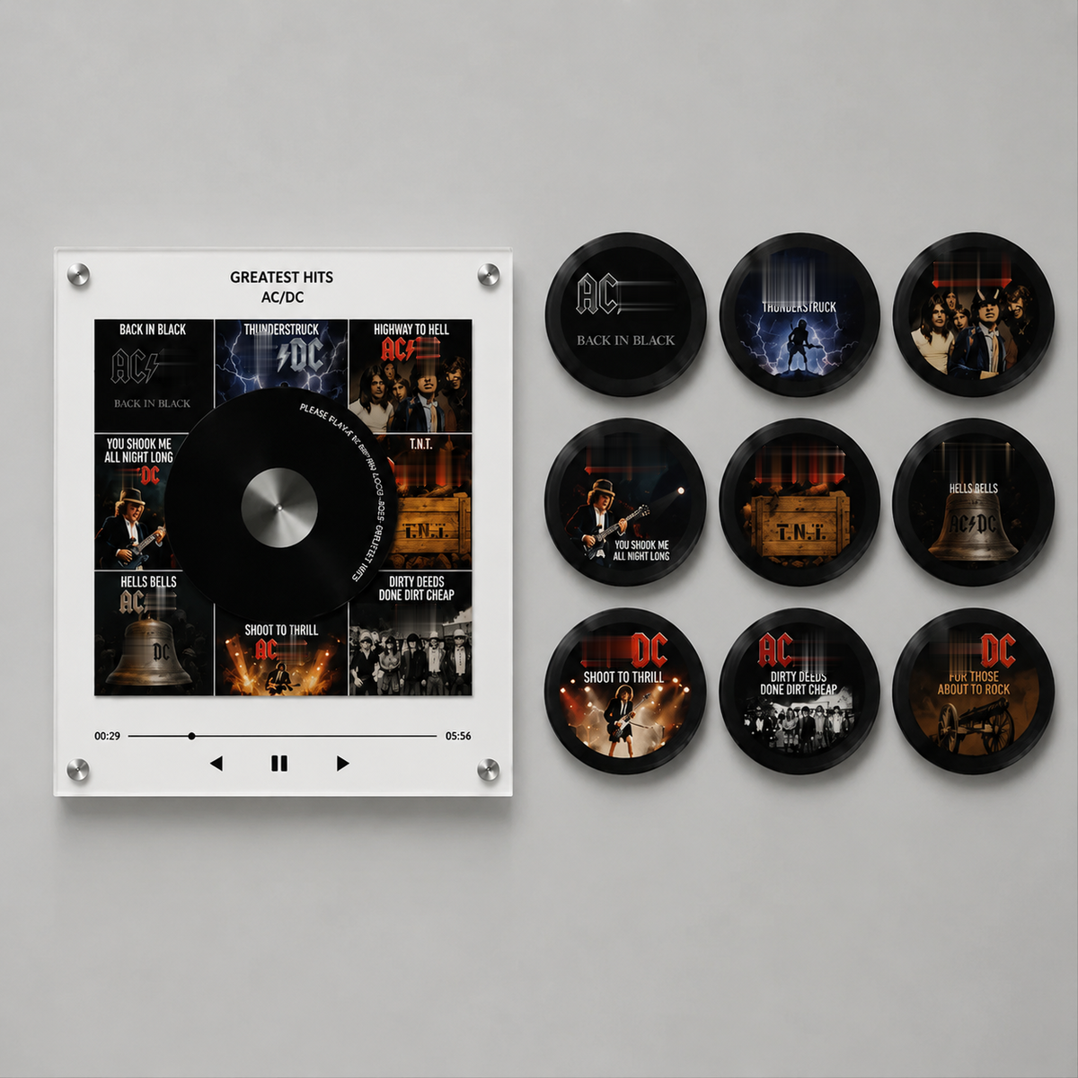 🎸AC – Rock Vinyl NFC Music Frame